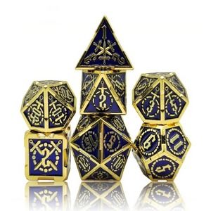 7 Piece Metal Dice Set Sword Series